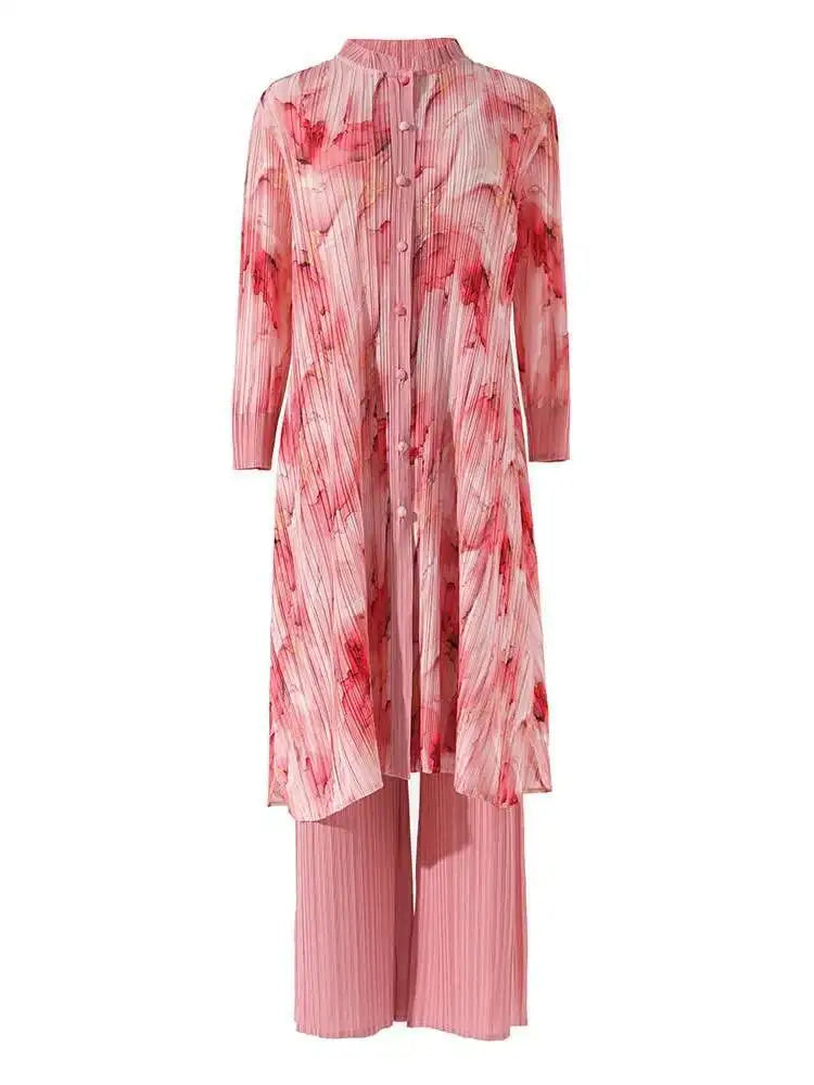 Luxury Draped Fit Pleated Set