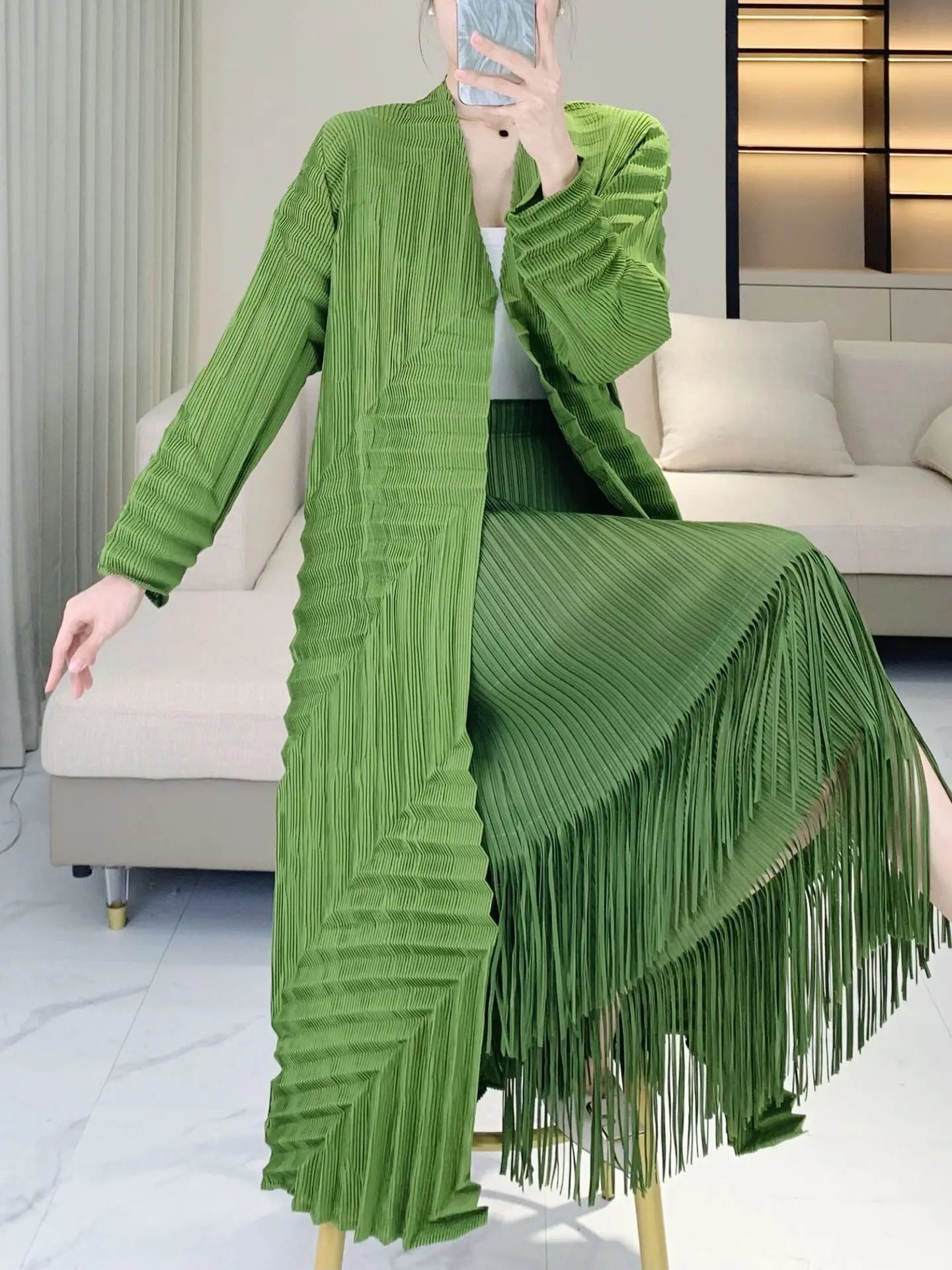 Tailored Fit Japanese Pleated Duster
