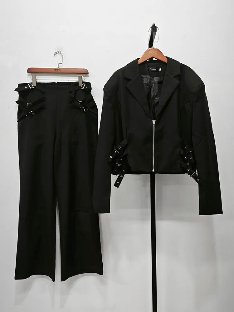 Men's Belted Dapper 2-Piece Set