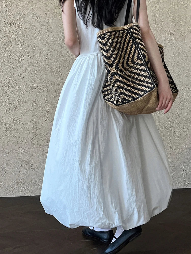 Sleeveless Maxi Dress - Japanese Inspired
