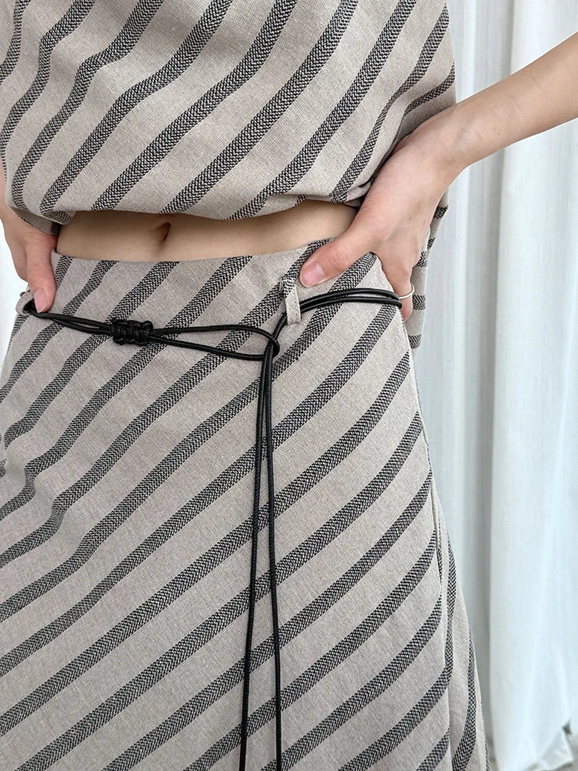 Japanese Cotton-Blend Skirt Set