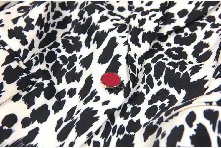 Women's Leopard Boyfriend Tailored Blazer