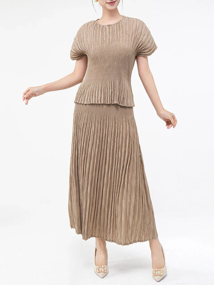 Premium Designer Pleated Skirt Co-Ord Set