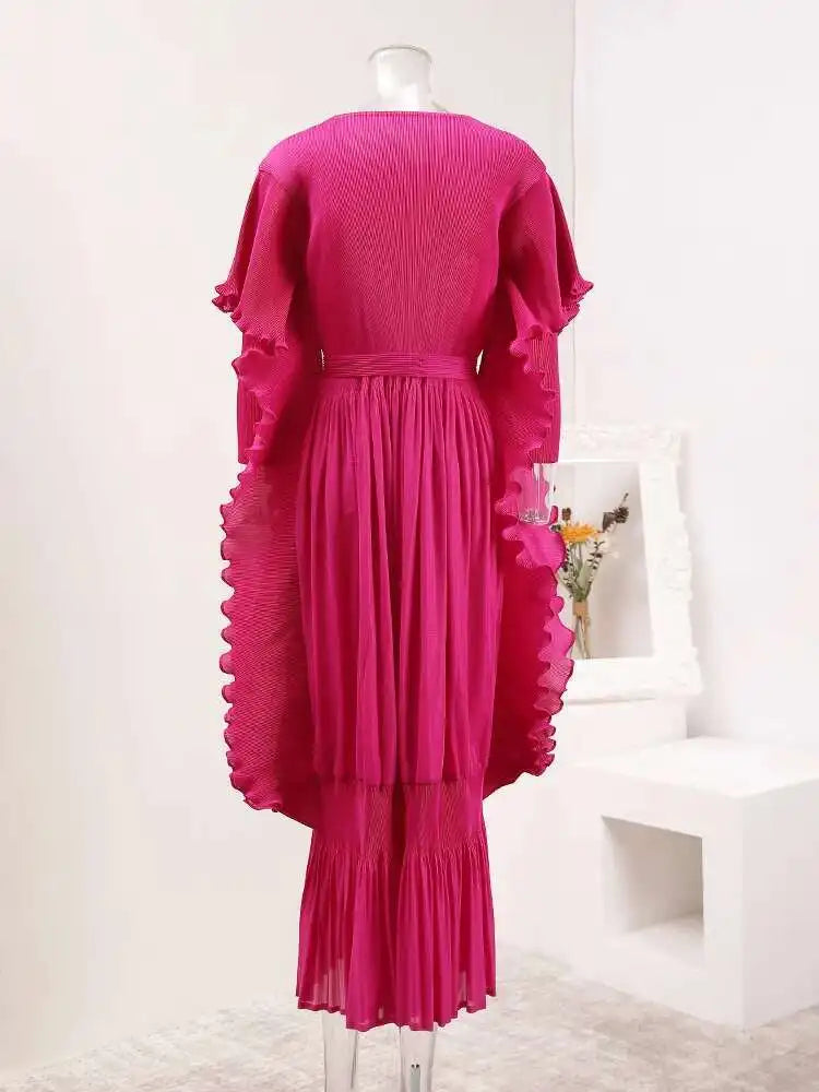 Elegant Truly Pleated Flowy Dress
