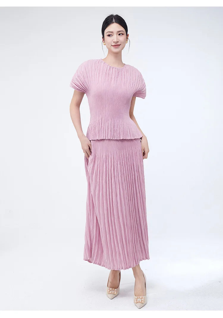 Premium Designer Pleated Skirt Co-Ord Set