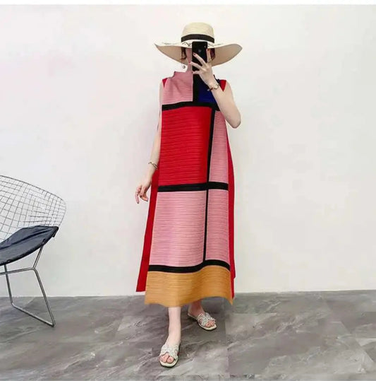Luxury Pleated A-Line Dress