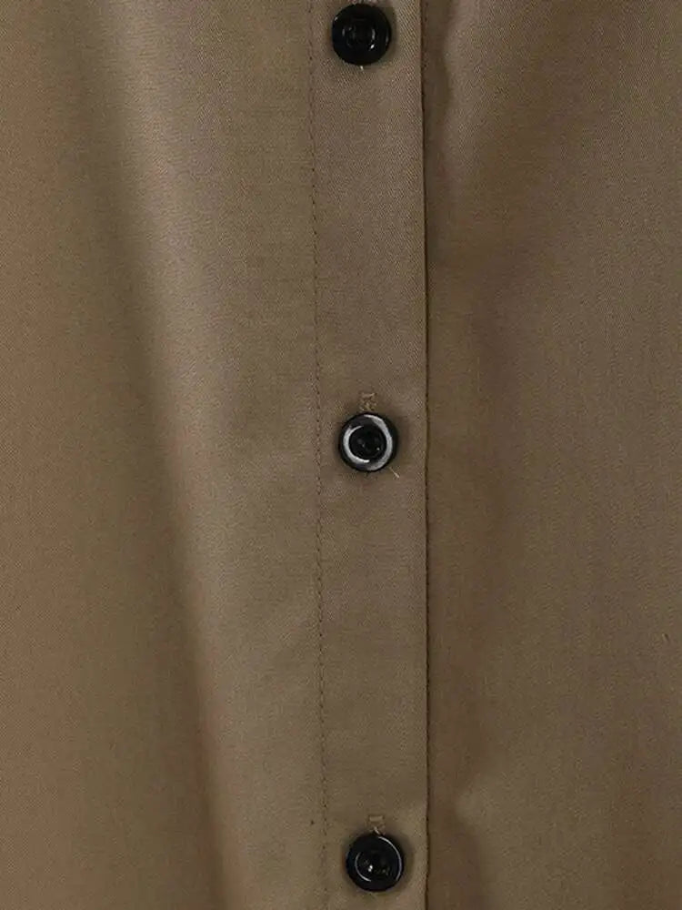 Asymmetric Hem Button-Down Shirt