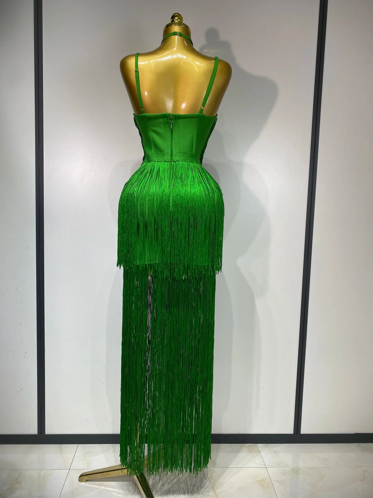 Luxe Fringe Cocktail Midi Dress