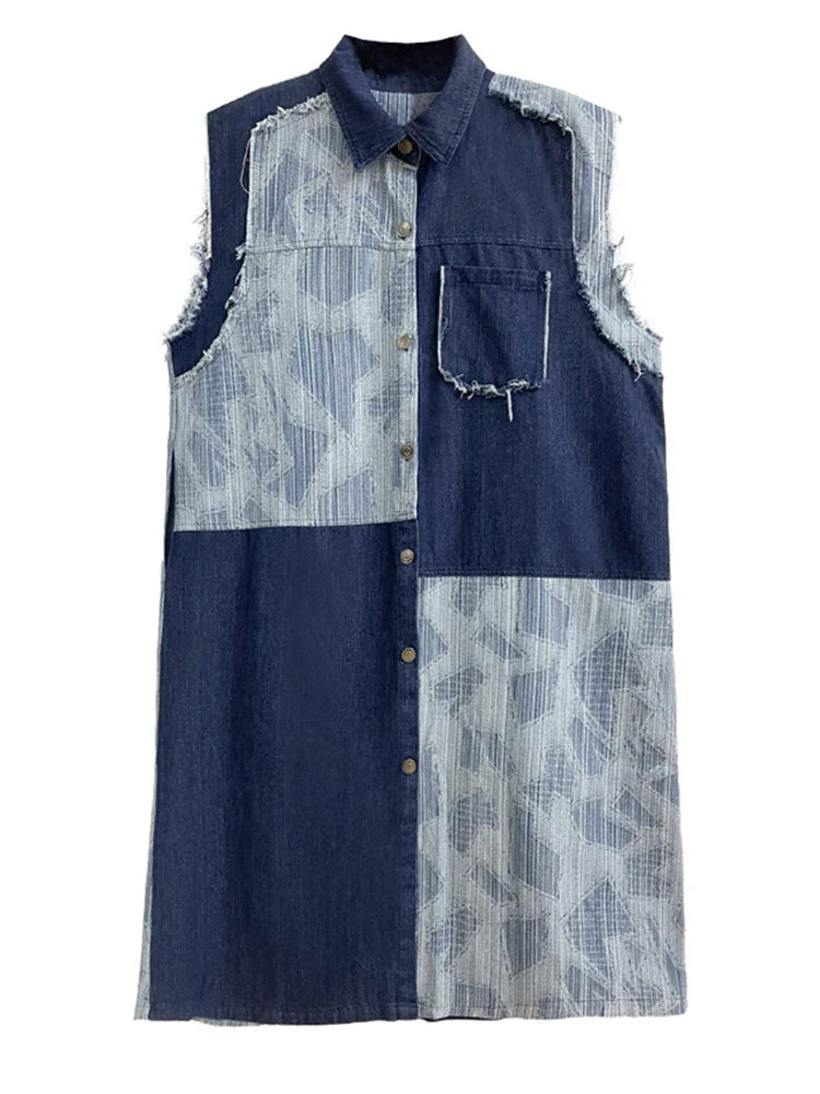 Upcycled Denim Sustainable Duster Vest