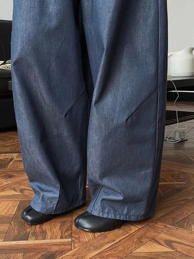 Luxe Elastic Waistband Denim Pants
