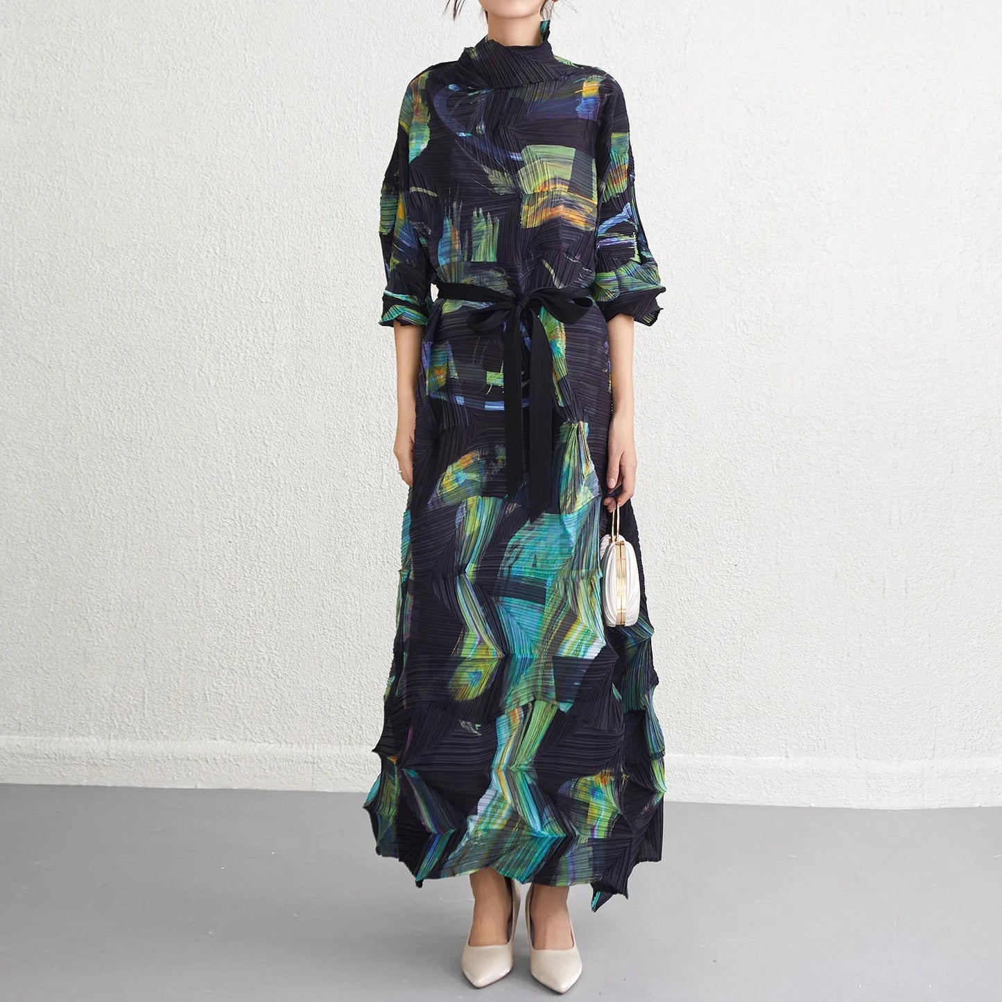 Plissé Pleated Korean Style Dress