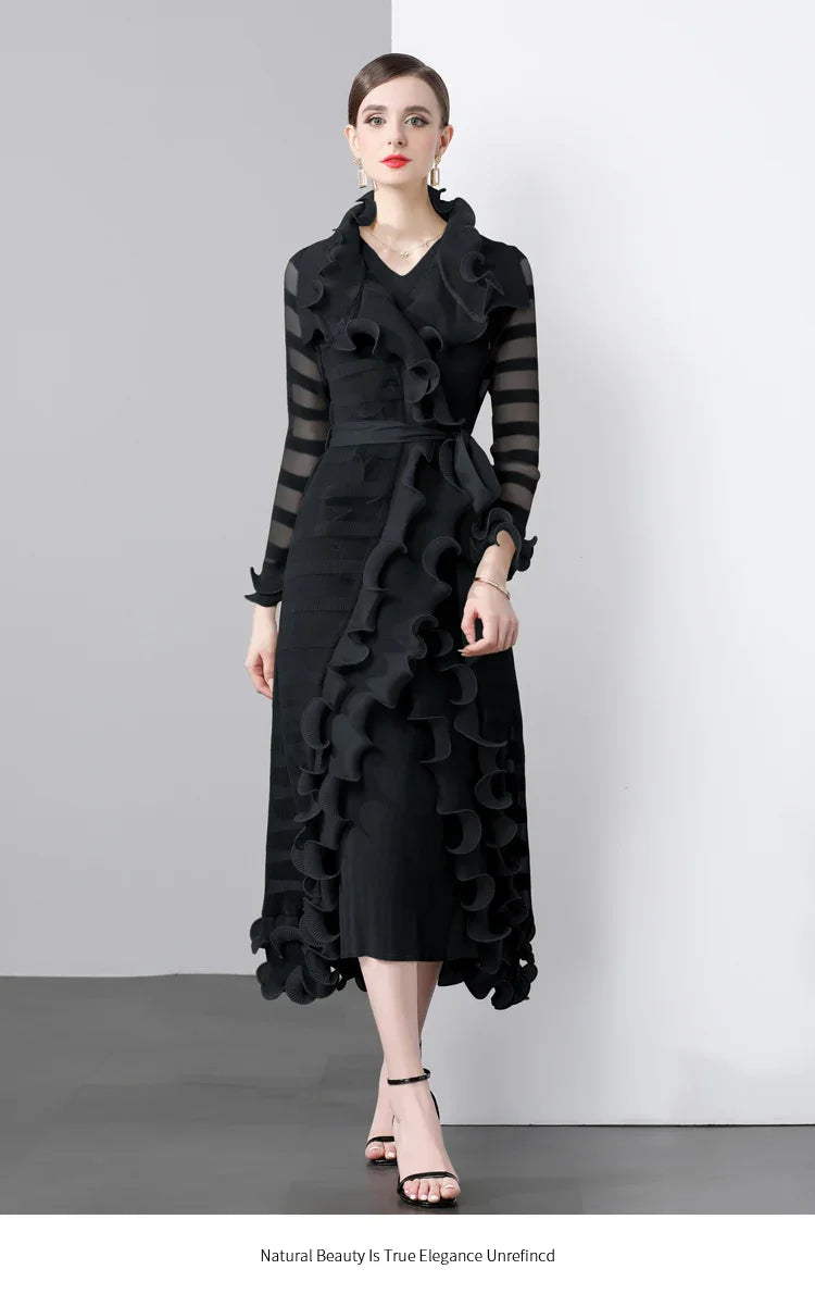 Women's Luxe 2 Piece Pleated Dress Coat Set