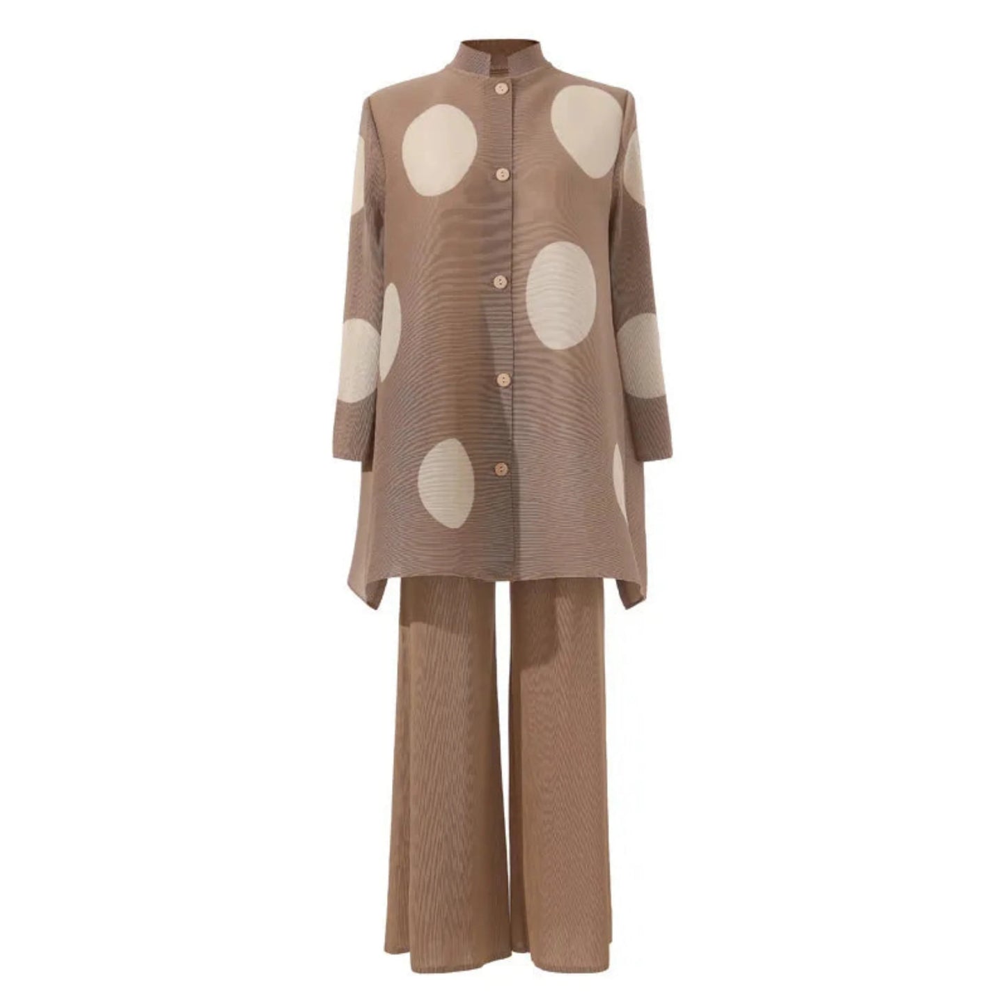 Japanese Pleated Polka Dot Pant Set