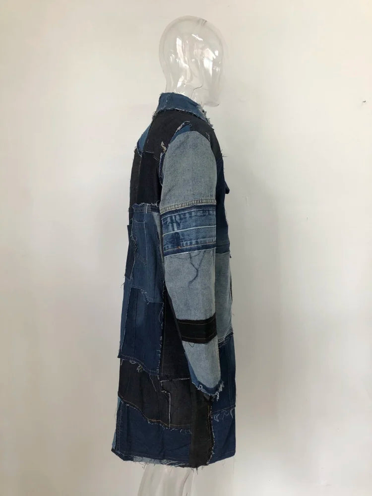 Men's Couture Patchwork Denim Jacket