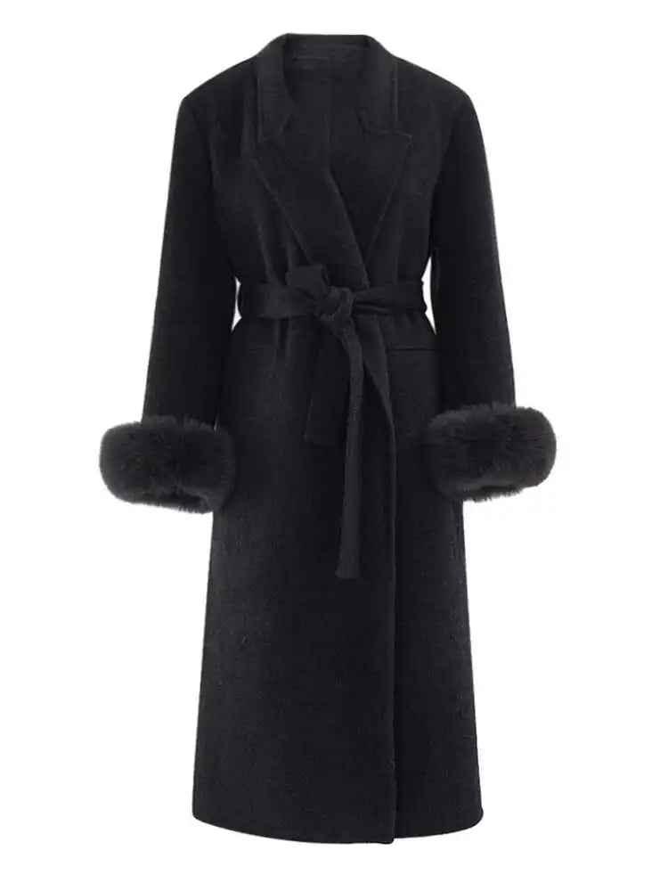 Luxury 70% Wool Belted Coat