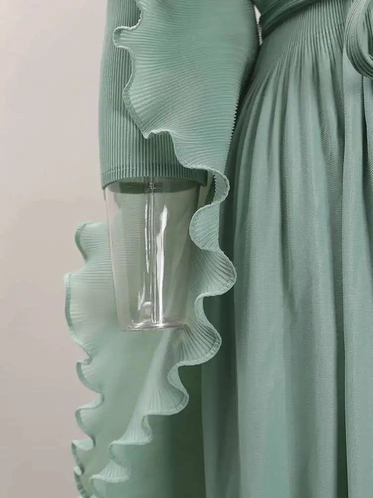 Elegant Truly Pleated Flowy Dress