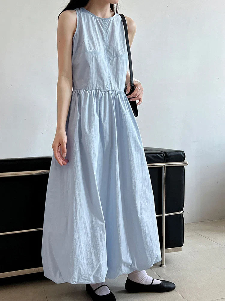 Sleeveless Maxi Dress - Japanese Inspired