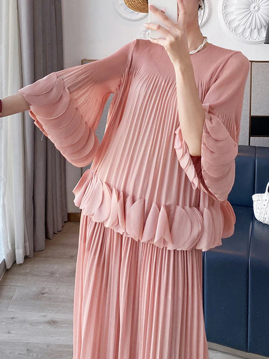 Flowy Pleated Pull-On Skirt Set