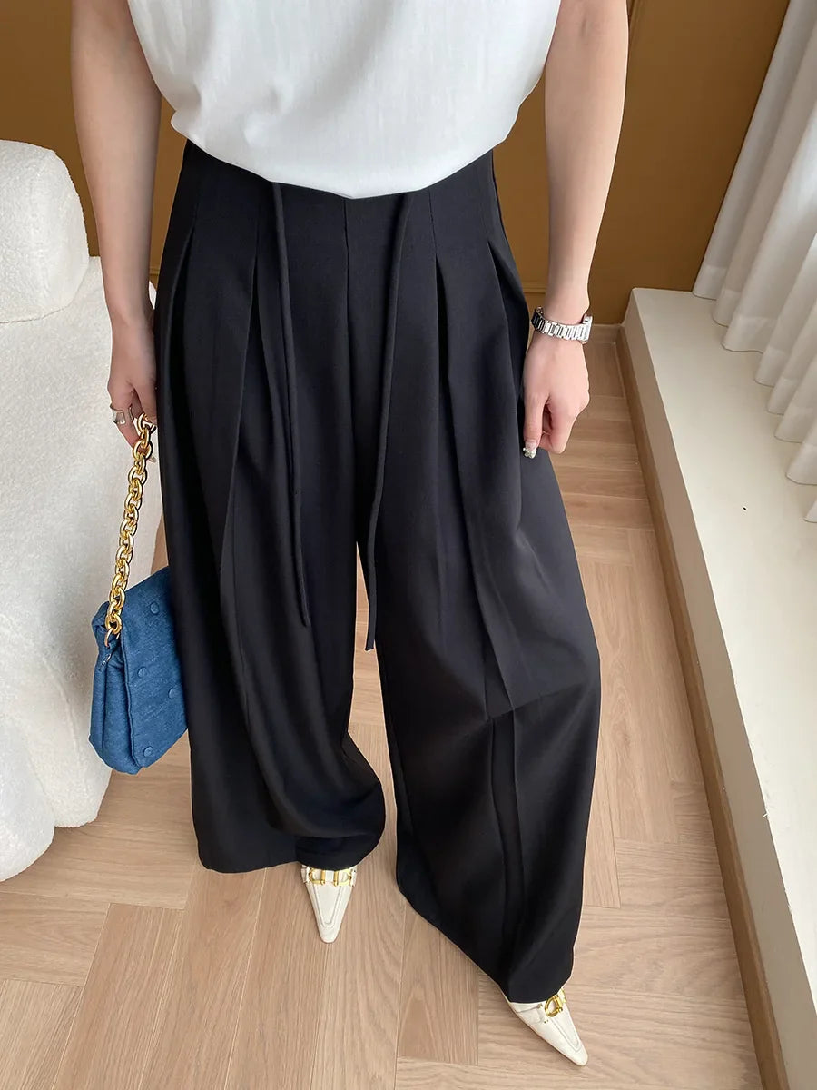 Luxe Wide-Leg High Waist Trousers