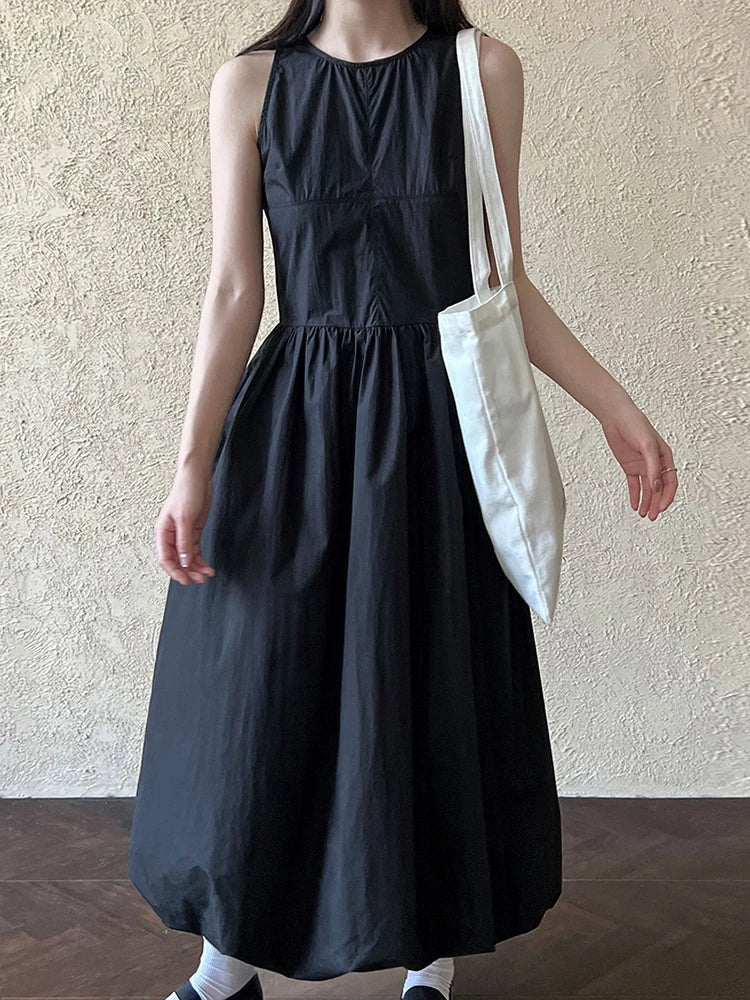 Sleeveless Maxi Dress - Japanese Inspired