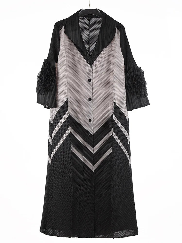 Plissé Pleated Blouse Dress