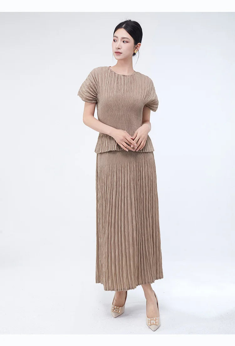 Premium Designer Pleated Skirt Co-Ord Set