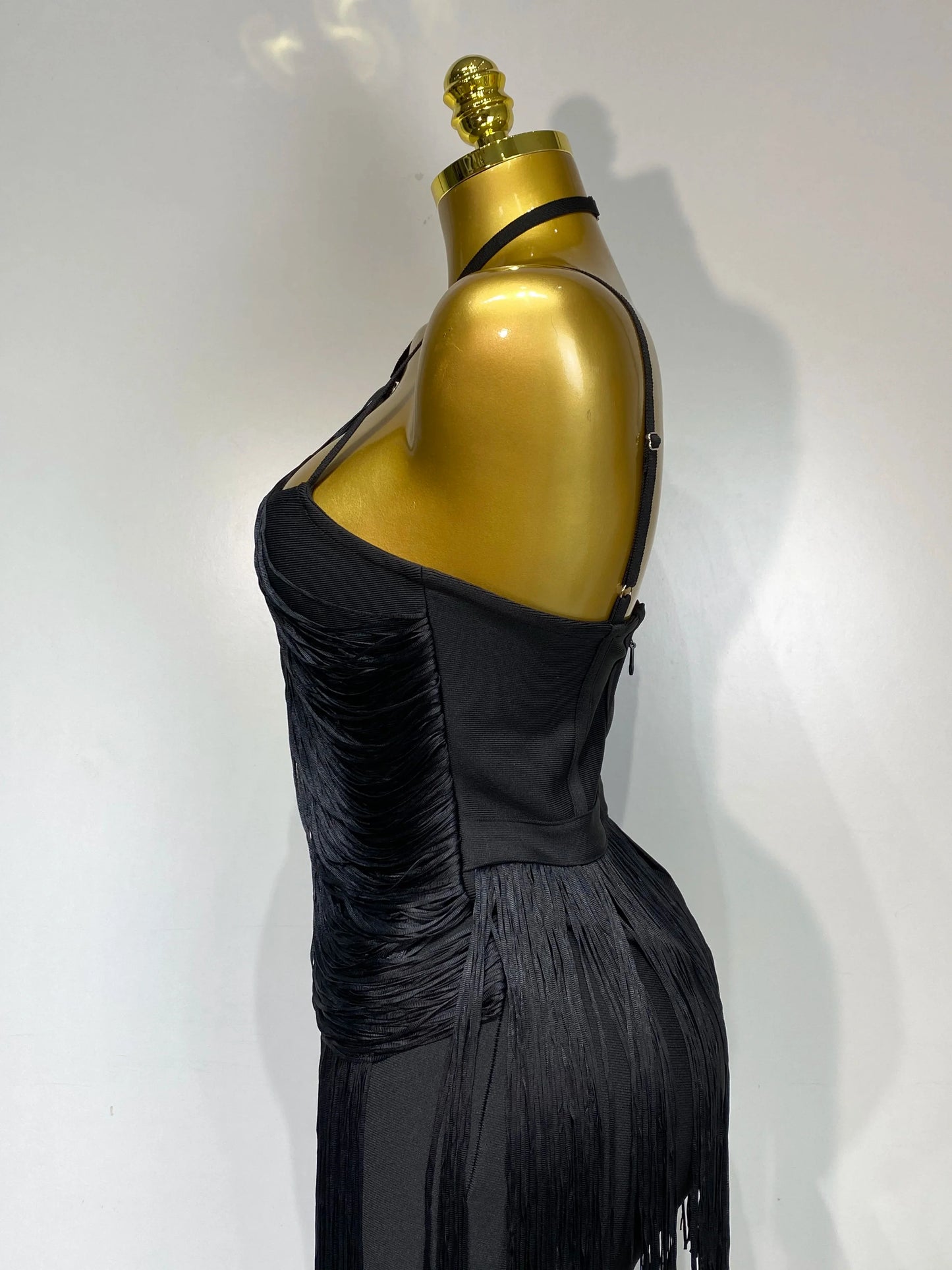 Luxe Fringe Cocktail Midi Dress