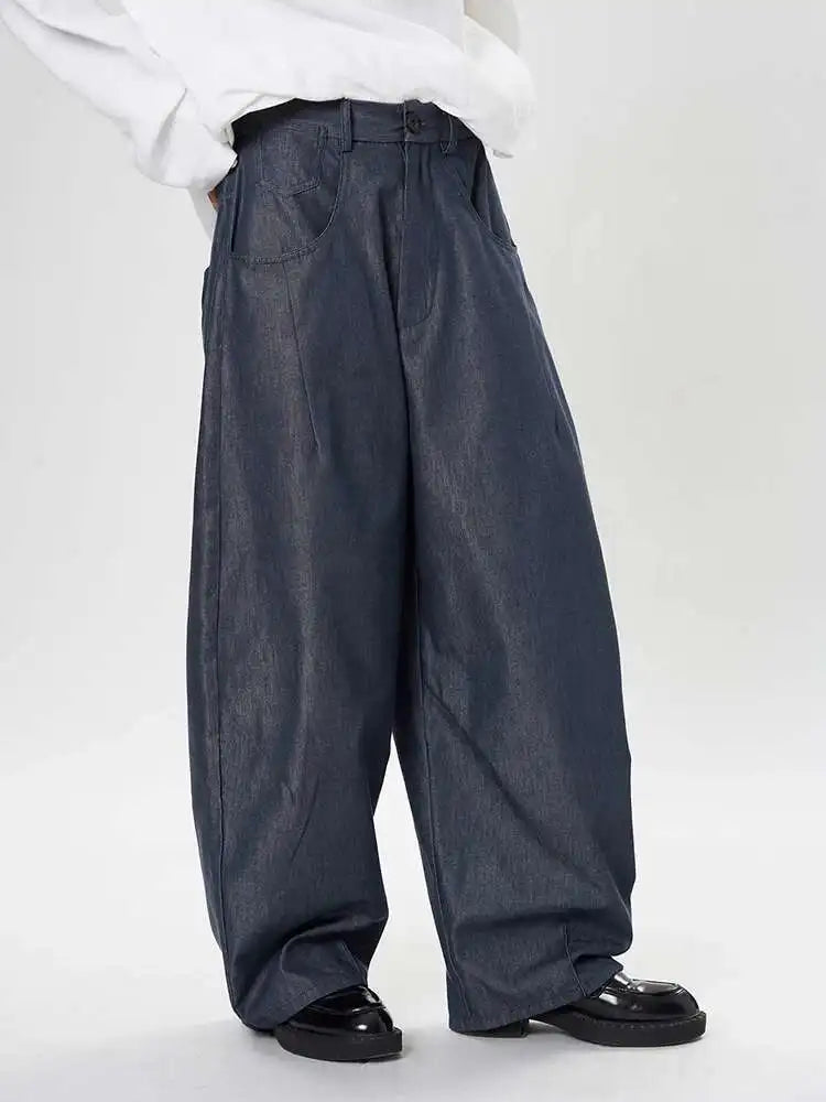 Luxe Elastic Waistband Denim Pants