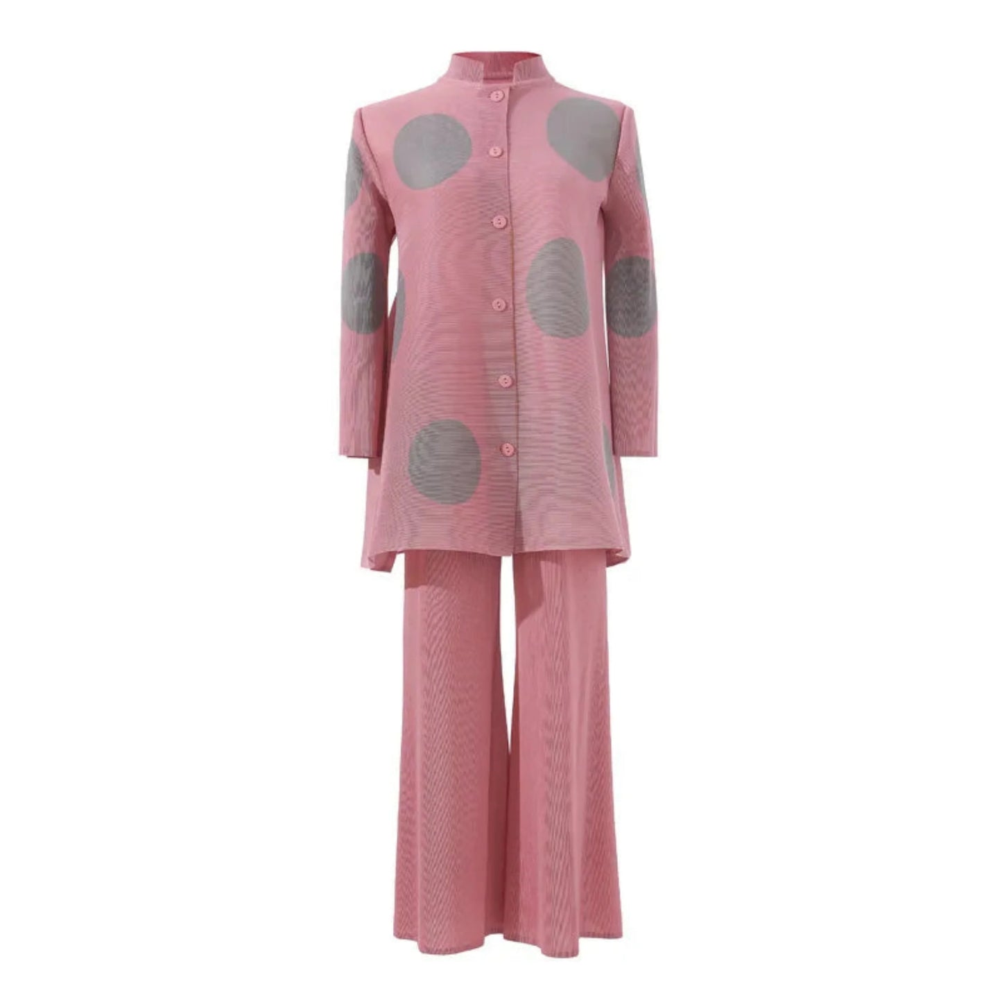 Japanese Pleated Polka Dot Pant Set