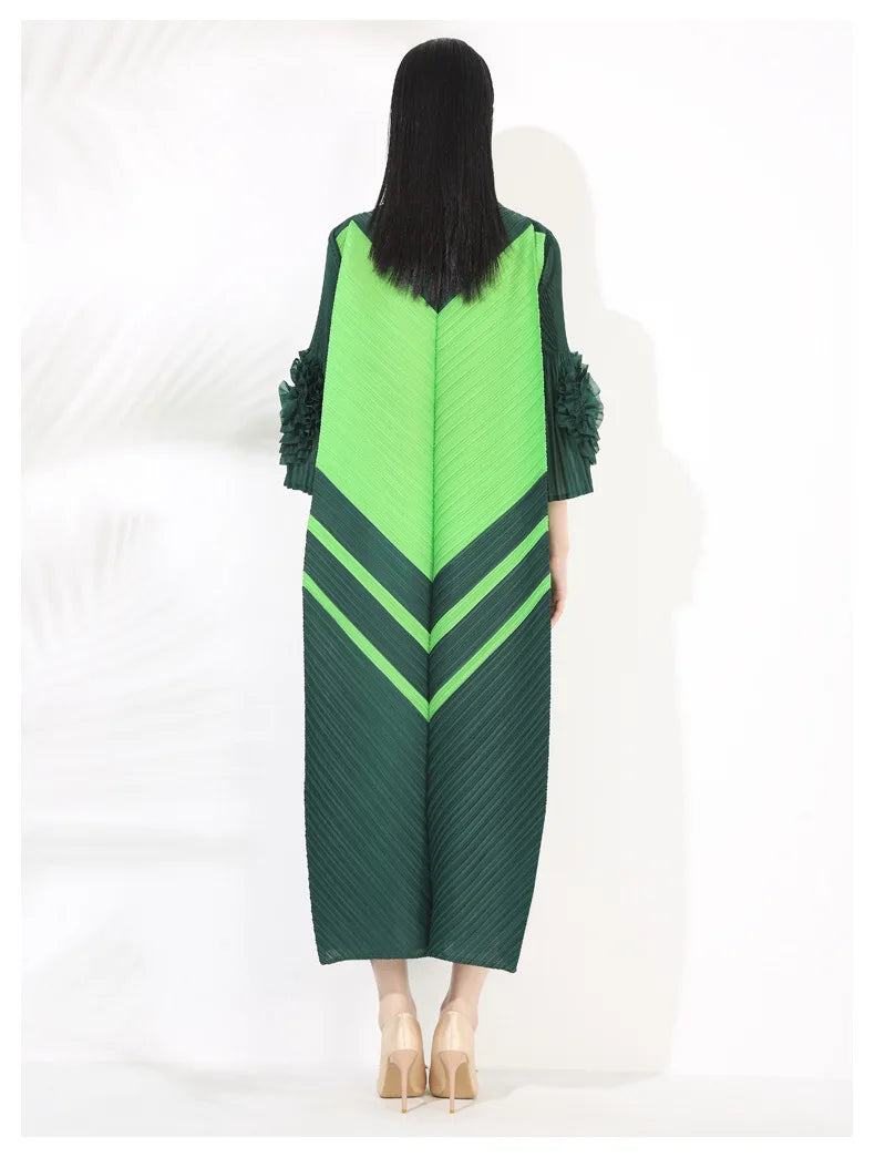Plissé Pleated Blouse Dress