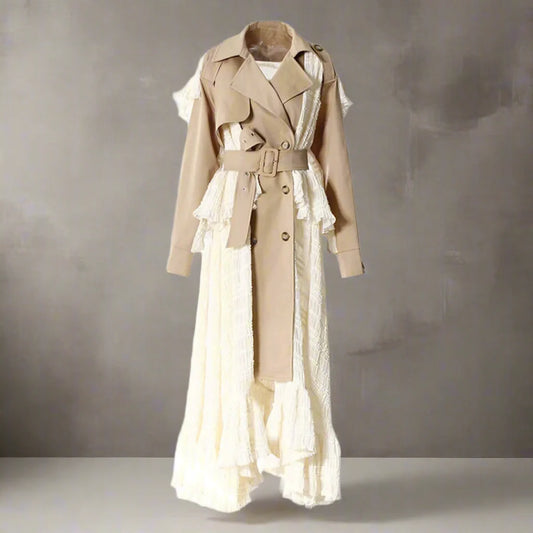Luxury Lace Trench Gown Coat
