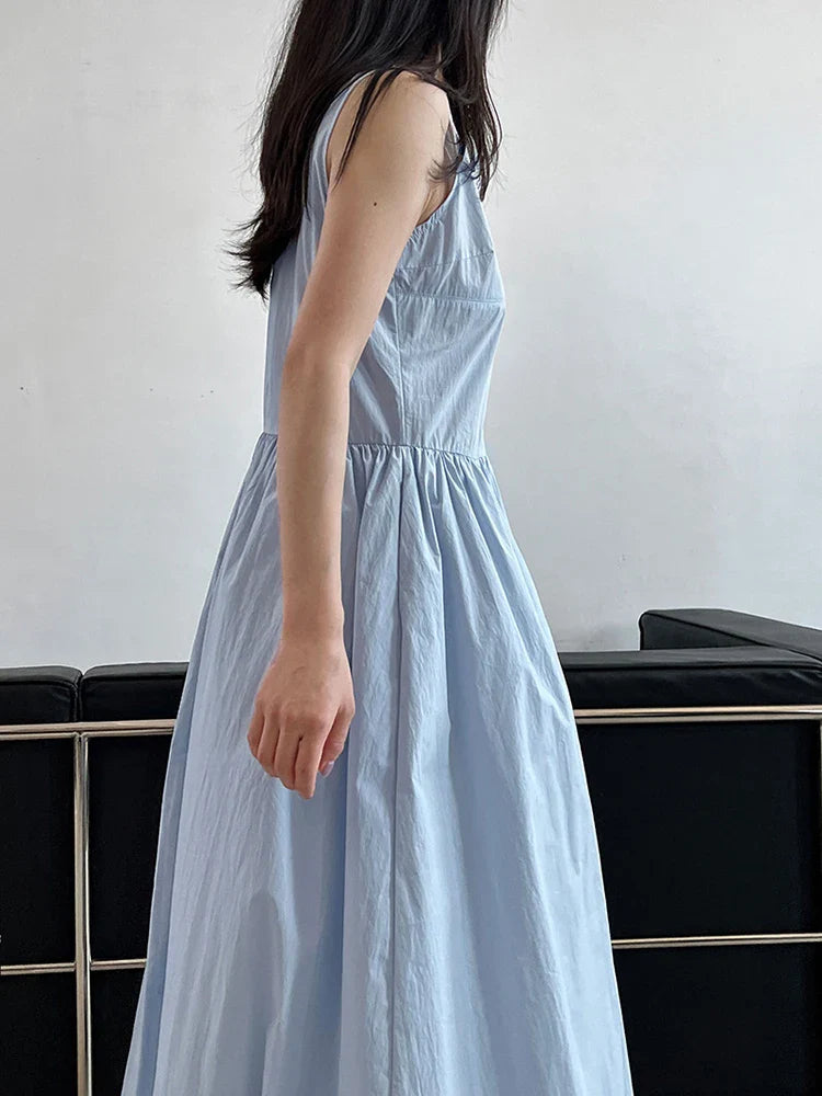 Sleeveless Maxi Dress - Japanese Inspired