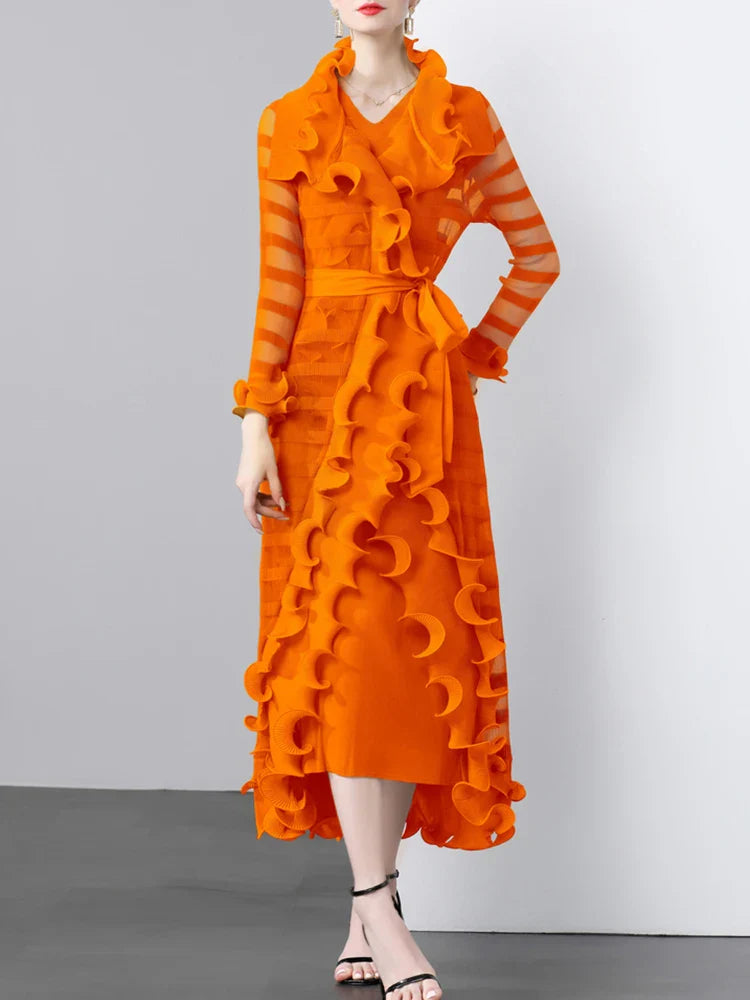 Women's Luxe 2 Piece Pleated Dress Coat Set
