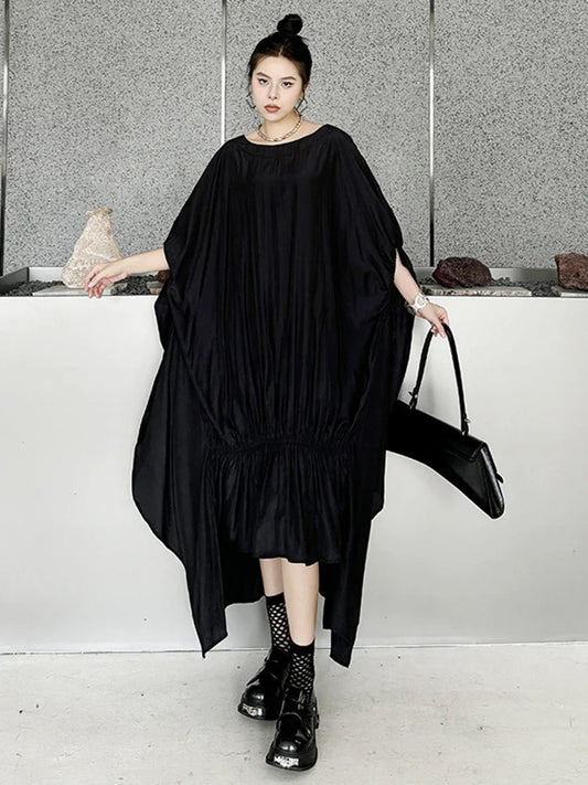 Women's Asymmetric Oversized Draped Dress