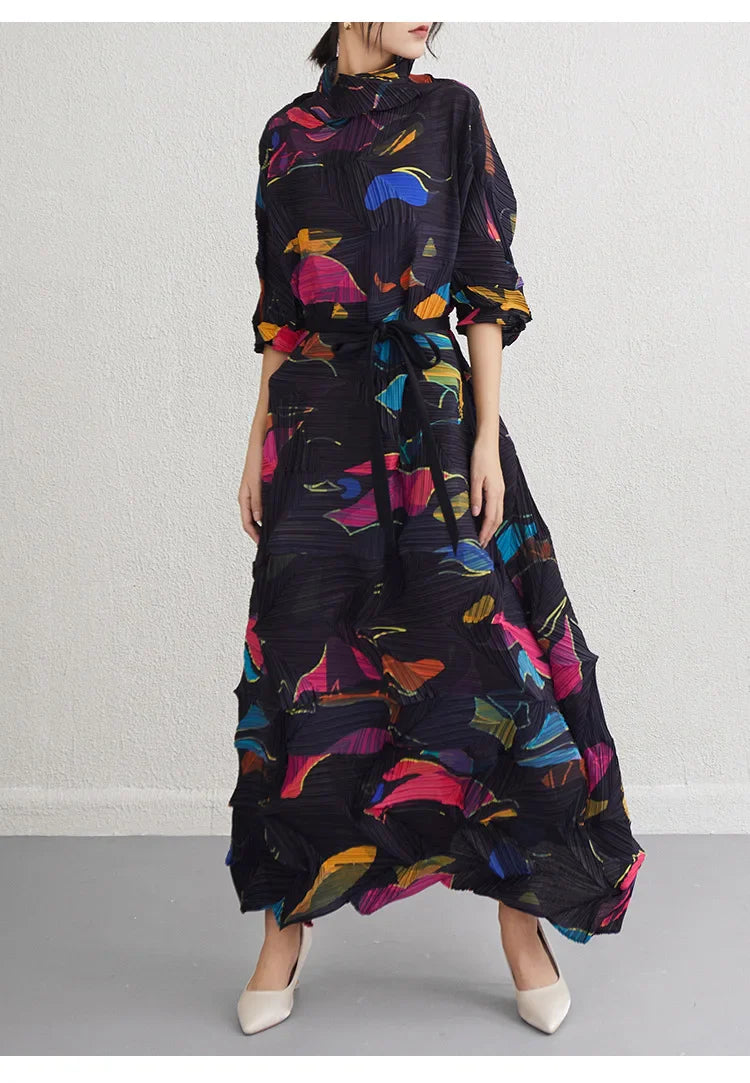 Plissé Pleated Korean Style Dress