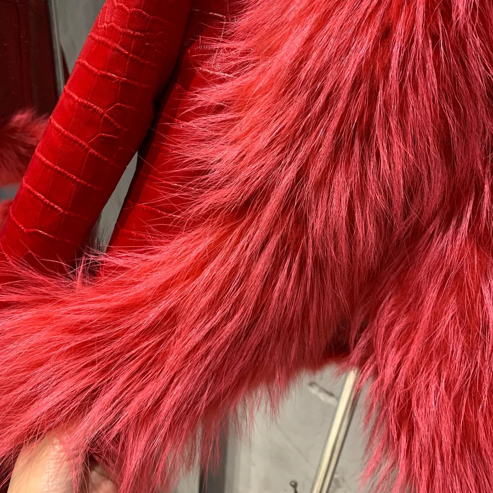 Women's Sheepskin Raccoon Fur Jacket (Custom-Made)