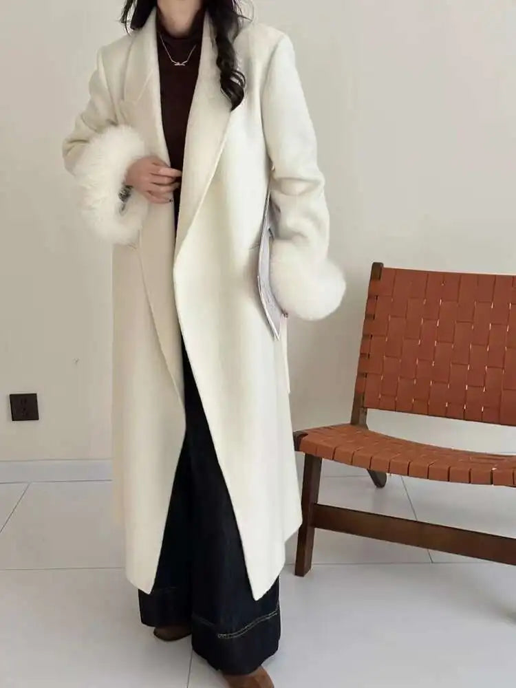 Luxury 70% Wool Belted Coat