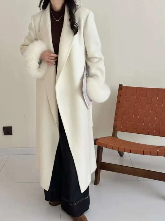 Luxury 70% Wool Belted Coat