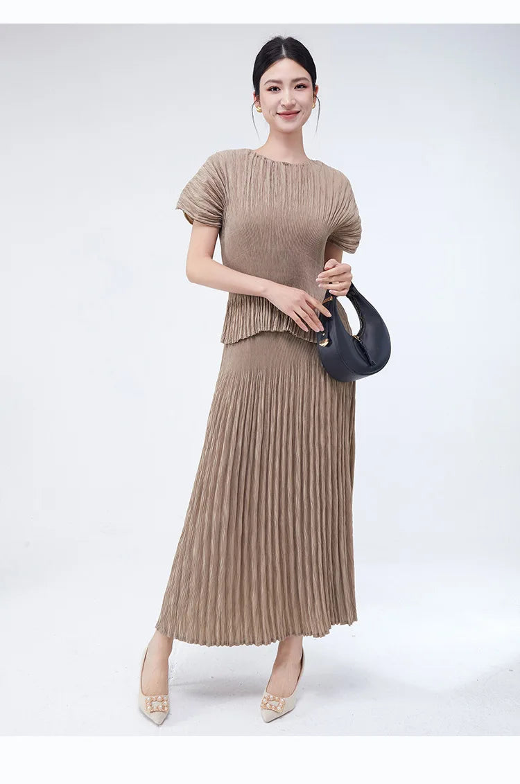 Premium Designer Pleated Skirt Co-Ord Set