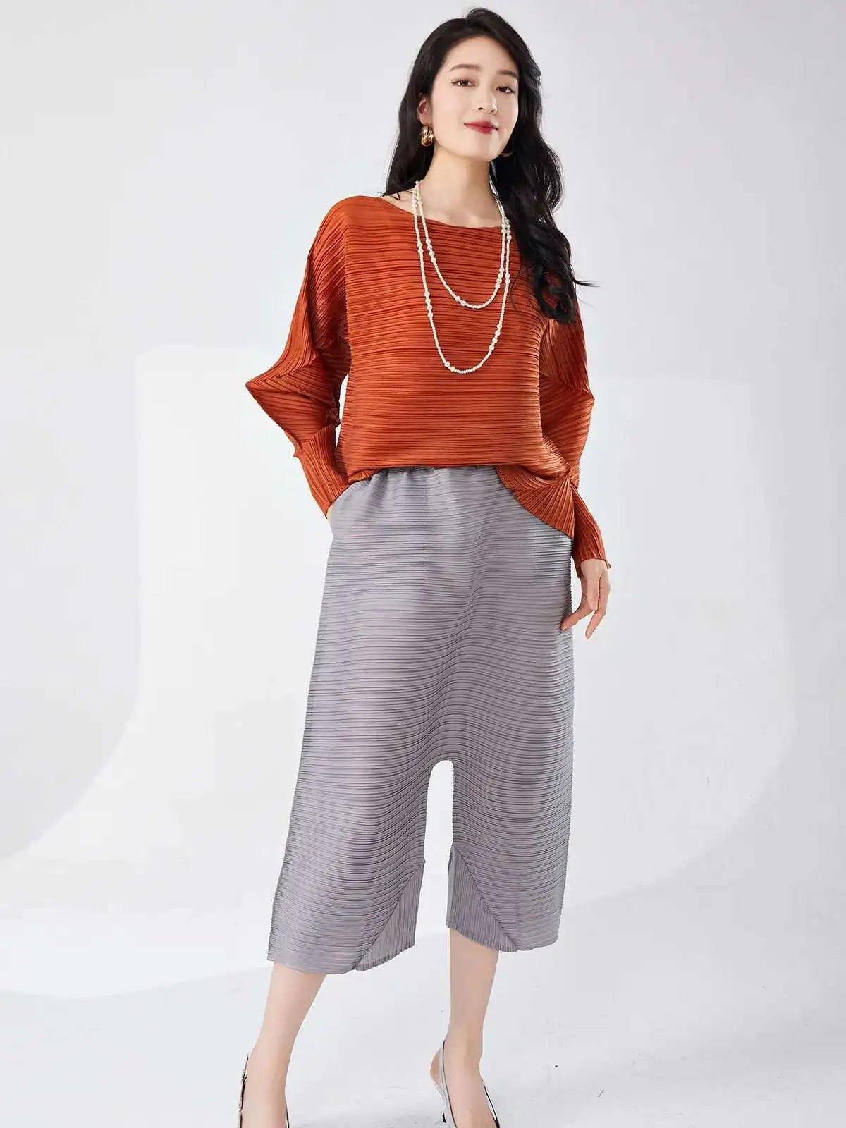 Relaxed Japanese Pleated Blouse