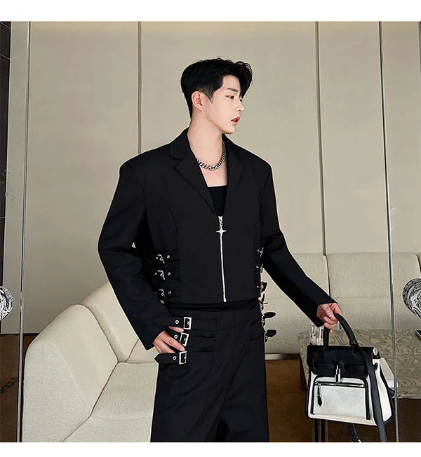 Men's Belted Dapper 2-Piece Set