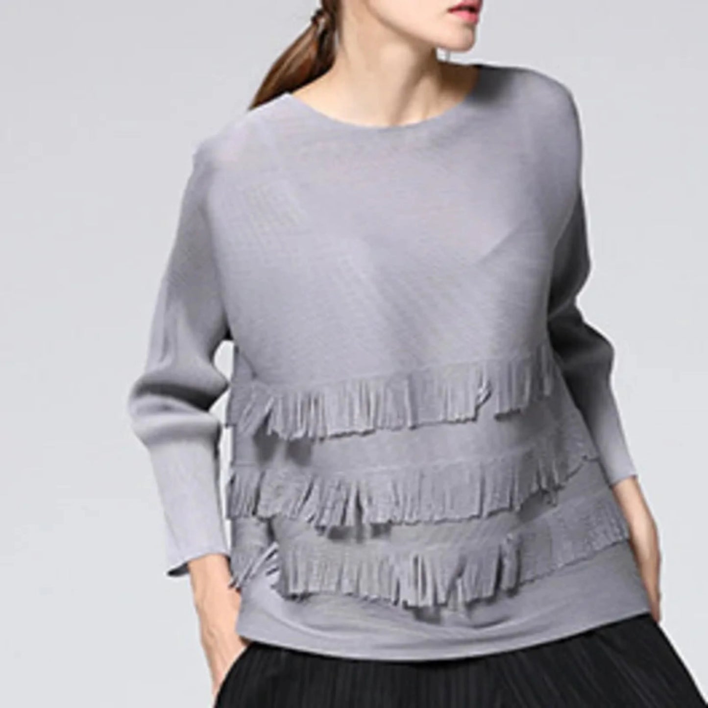 Pleated Relaxed Palazzo Top & Pant Set