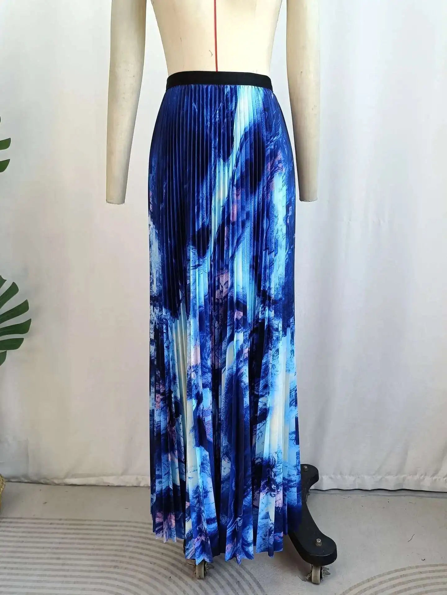 Pleated Tie-Front Duster & Skirt Set