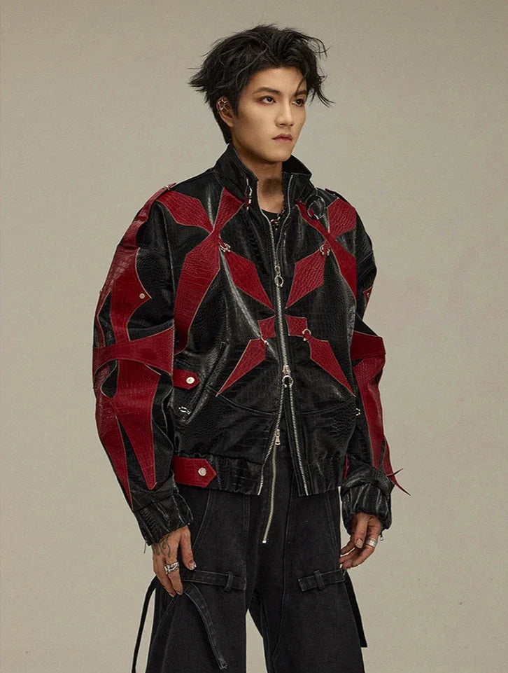 Men's Trendsetter Black Faux Leather Jacket | Luxe Streetwear