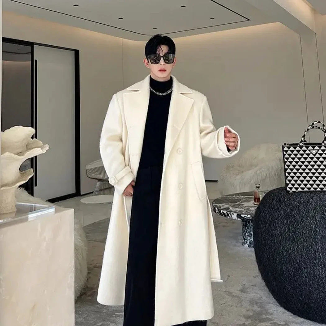 Men's Premium Wool Blend Trench Coat