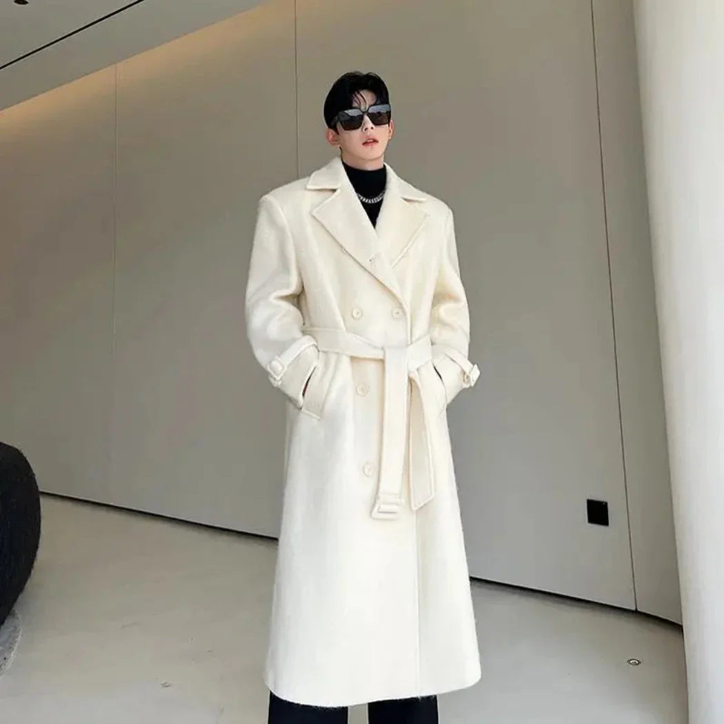 Men's Premium Wool Blend Trench Coat