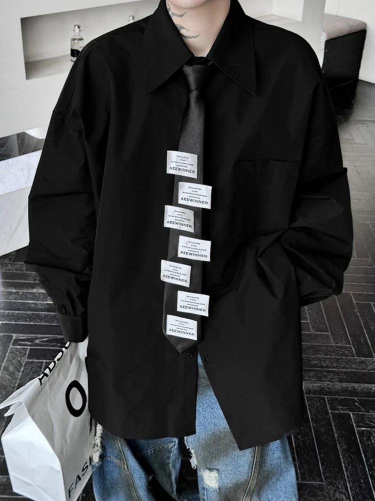 Couture Men's Oversized Novelty Tie Blouse