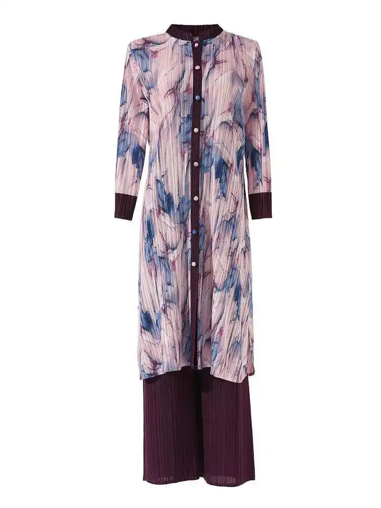 Luxury Draped Fit Pleated Set