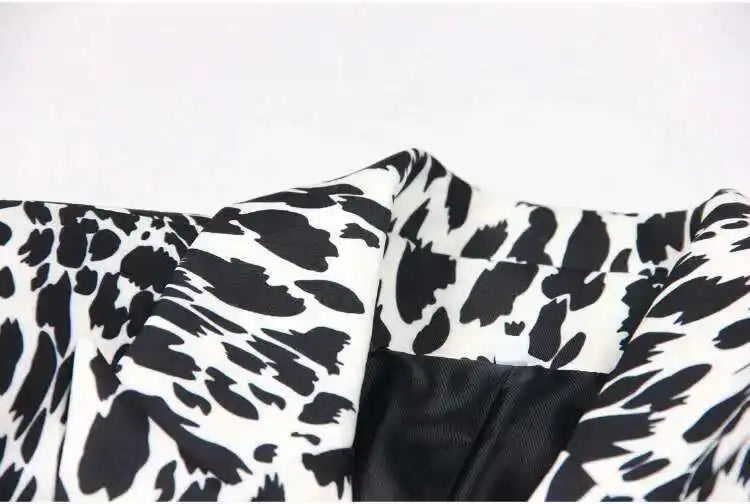Women's Leopard Boyfriend Tailored Blazer