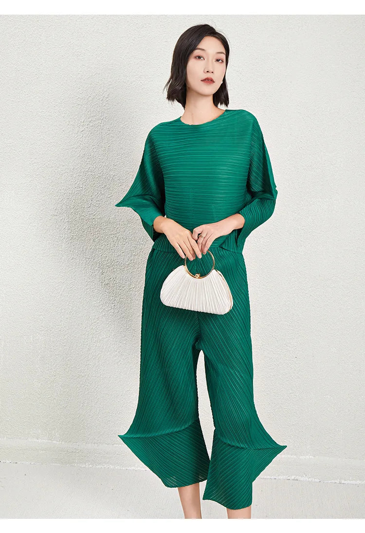 Elegant Women's Pleated Co-ord Set